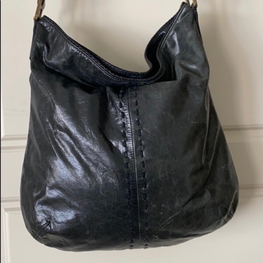 Sigrid Olsen Black Leather Hobo Bag